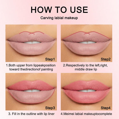 12Pcs Matte Lip Liner With Sharpener Set Waterproof Smudgeproof Precise Contour Lipstick Pens 🖌️